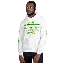 Load image into Gallery viewer, IAtomic Apparel&#39;s Mean Green Righteous Is T he New Gangster Unisex Hoodie