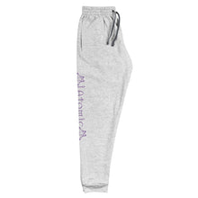 Load image into Gallery viewer, IAtomic Apparel&#39;s Purp Black Athletic Unisex Joggers