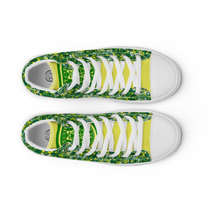 IAtomic Apparel's Green Canary Women’s high top canvas NotChux