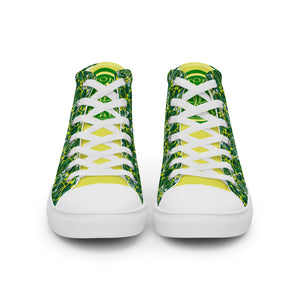 IAtomic Apparel's Green Canary Women’s high top canvas NotChux