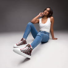 Load image into Gallery viewer, IAtomic Apparel&#39;s Dirty Red Women’s NotChux high top canvas shoes