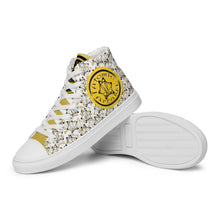 Load image into Gallery viewer, IAtomic Apparel&#39;s Gold Standard White Collection Women’s NotChux high top canvas shoes