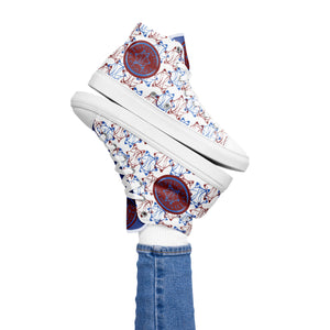 IAtomic Apparel's Blue Cherry Women’s NotChux high top canvas kicks