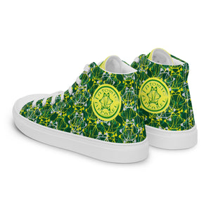 IAtomic Apparel's Green Canary Women’s high top canvas NotChux