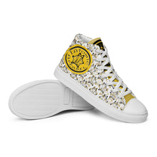 Load image into Gallery viewer, IAtomic Apparel&#39;s Gold Standard White Collection Women’s NotChux high top canvas shoes