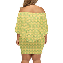 Load image into Gallery viewer, IAtomic Apparel&#39;s Canary Green Diamond Drape Body Dress