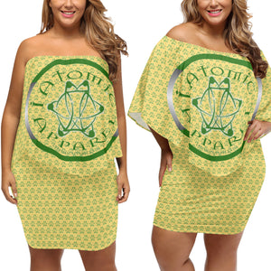 IAtomic Apparel's Canary Green Diamond Drape Body Dress