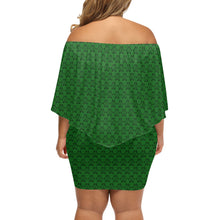 Load image into Gallery viewer, IAtomic Apparel&#39;s Mean Green Diamond Drape Body Dress