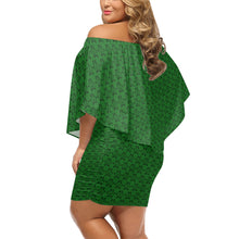 Load image into Gallery viewer, IAtomic Apparel&#39;s Mean Green Diamond Drape Body Dress