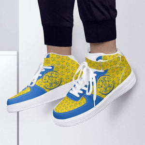 IAtomic Apparel's Blue Canary True and Living High Tops