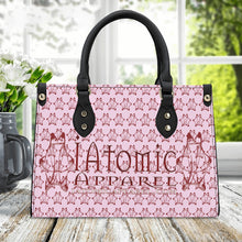 Load image into Gallery viewer, IAtomic Apparel&#39;s Pink Cherry Vegan Friendly PU Tote Bag