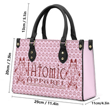 Load image into Gallery viewer, IAtomic Apparel&#39;s Pink Cherry Vegan Friendly PU Tote Bag