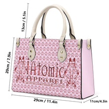 Load image into Gallery viewer, IAtomic Apparel&#39;s Pink Cherry Vegan Friendly PU Tote Bag