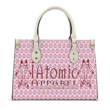 Load image into Gallery viewer, IAtomic Apparel&#39;s Pink Cherry Vegan Friendly PU Tote Bag