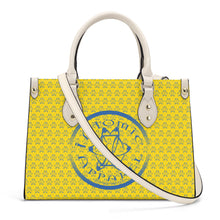 Load image into Gallery viewer, IAtomic Apparel&#39;s Canary Blue Vegan Friendly PU Tote Bag