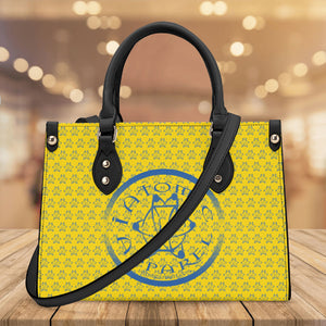 IAtomic Apparel's Canary Blue Vegan Friendly PU Tote Bag