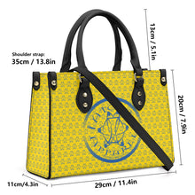 Load image into Gallery viewer, IAtomic Apparel&#39;s Canary Blue Vegan Friendly PU Tote Bag