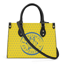 Load image into Gallery viewer, IAtomic Apparel&#39;s Canary Blue Vegan Friendly PU Tote Bag