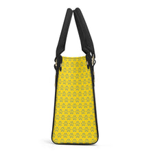 Load image into Gallery viewer, IAtomic Apparel&#39;s Canary Blue Vegan Friendly PU Tote Bag