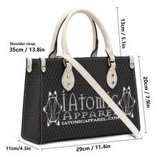 Load image into Gallery viewer, IAtomic Apparel&#39;s Black Platinum Status Vegan Friendly Pu Tote Bag