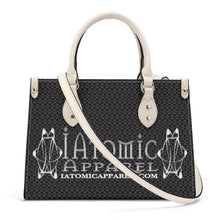 Load image into Gallery viewer, IAtomic Apparel&#39;s Black Platinum Status Vegan Friendly Pu Tote Bag