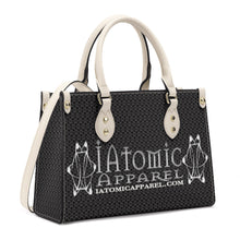 Load image into Gallery viewer, IAtomic Apparel&#39;s Black Platinum Status Vegan Friendly Pu Tote Bag