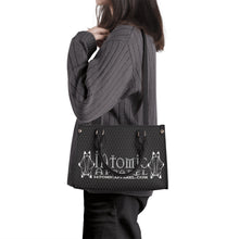 Load image into Gallery viewer, IAtomic Apparel&#39;s Black Platinum Status Vegan Friendly Pu Tote Bag