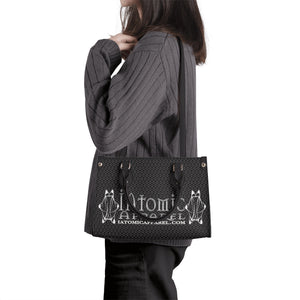 IAtomic Apparel's Black Platinum Status Vegan Friendly Pu Tote Bag