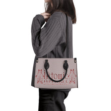 Load image into Gallery viewer, IAtomic Apparel&#39;s Whisper Gray Vegan Friendly PU Tote bag