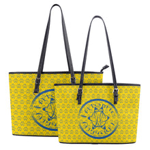 Load image into Gallery viewer, IAtomic Apparel&#39;s Canary Blue Non Animal Luxury Tote Bags