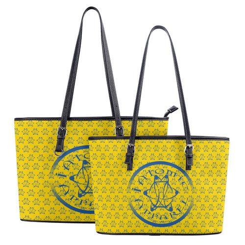 IAtomic Apparel's Canary Blue Non Animal Luxury Tote Bags