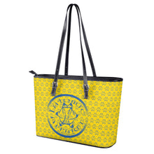 Load image into Gallery viewer, IAtomic Apparel&#39;s Canary Blue Non Animal Luxury Tote Bags