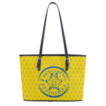 Load image into Gallery viewer, IAtomic Apparel&#39;s Canary Blue Non Animal Luxury Tote Bags