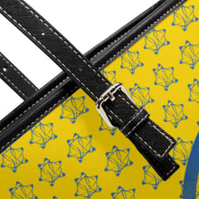 Load image into Gallery viewer, IAtomic Apparel&#39;s Canary Blue Non Animal Luxury Tote Bags