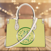 Load image into Gallery viewer, IAtomic Apparel&#39;s Canary Green Vegan Friendly PU Tote Bag