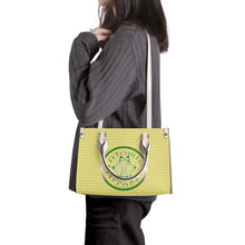 Load image into Gallery viewer, IAtomic Apparel&#39;s Canary Green Vegan Friendly PU Tote Bag