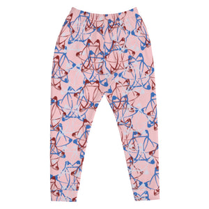 IAtomic Apparel's Pink Blue Cherry Unisex Luxury  Joggers