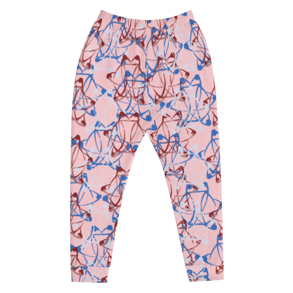 IAtomic Apparel's Pink Blue Cherry Unisex Luxury  Joggers