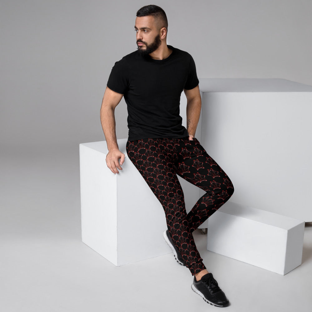 IAtomic Apparel's Black and Cherry Unisex Luxury Joggers