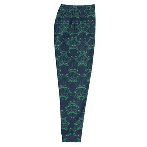 IAtomic Apparel's Navy and Green Unisex Luxury Joggers