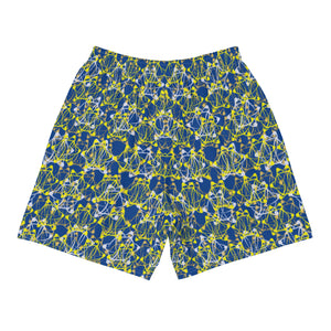 IAtomic Apparel's Blue Canary Men's Recycled Athletic Shorts