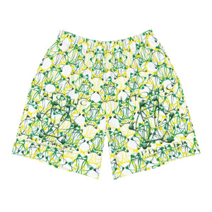 IAtomic Apparel's Canary Green Men's Recycled Athletic Shorts