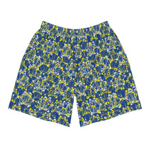 Load image into Gallery viewer, IAtomic Apparel&#39;s Blue Canary Men&#39;s Recycled Athletic Shorts