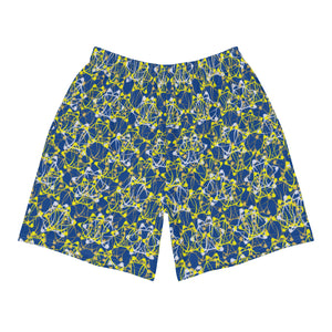 IAtomic Apparel's Blue Canary Men's Recycled Athletic Shorts