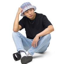 Load image into Gallery viewer, IAtomic Apparel&#39;s Blue Cherry Reversible bucket hat