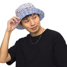 Load image into Gallery viewer, IAtomic Apparel&#39;s Blue Cherry Reversible bucket hat