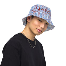 Load image into Gallery viewer, IAtomic Apparel&#39;s Blue Cherry Reversible bucket hat