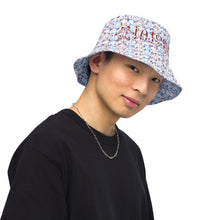 Load image into Gallery viewer, IAtomic Apparel&#39;s Blue Cherry Reversible bucket hat