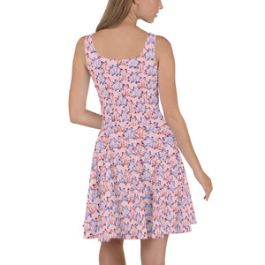 IAtomic Apparel's Pink Blue Cherry Flare Dress