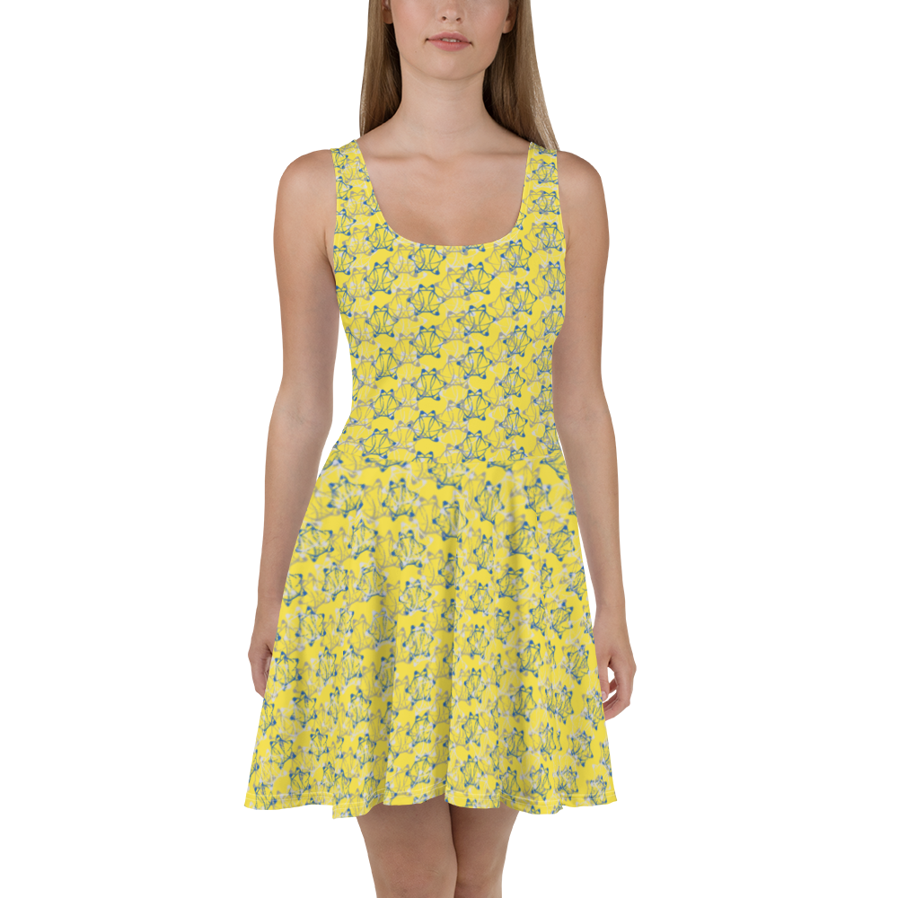 IAtomic Apparel's Canary Blue Flare Dress